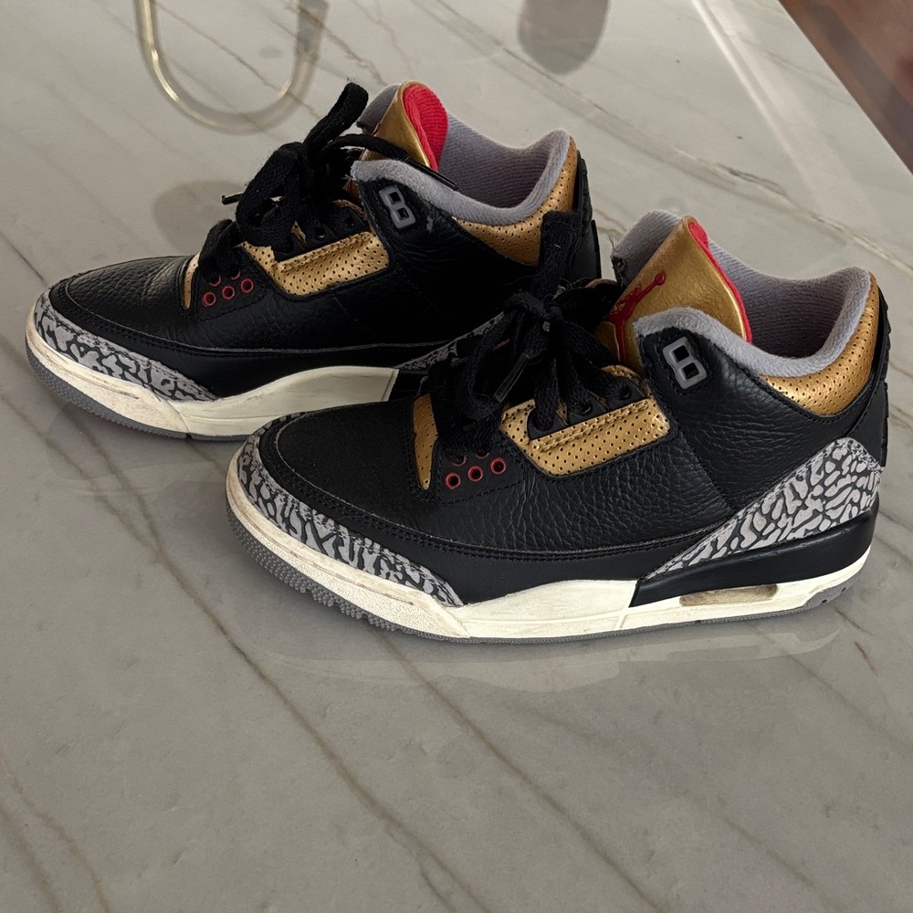 Nike Retro 3 Sneakers Black and Gold